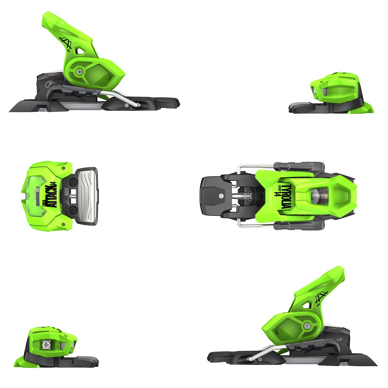 Крепления горнолыжные Head ATTACK 14 GW без ски-стопа BR.[A] gr